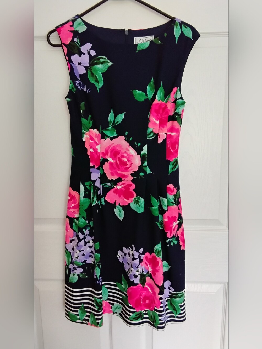 J Howard Navy Floral Sleeveless Fit-and-Flare Mini Dress